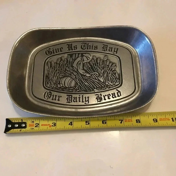 Pewtarex Pewter Bread Serving Our Daily Bread - Picture 6 of 8